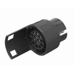 Adaptor priza remorca 7pini / 13pini din plastic - Adaptor universal de la priza cu 7 pini la stecher cu 13 pini marca Blyss conector 1 tip 7 pini conector 2 tip 7 pini plastic
