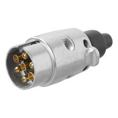 Stecher 7pini din otel galvanizat proplus - Stecher metalic cu 7 pini . Compatibil cu autovechiculele echipate cu priza 7 pini marca ProPlus conector 1 tip 7 pini Otel galvanizat