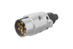 RS-875427 ProPlus stecher 7 pini metal - stecher metalic cu 7 pini compatibil cu autovechiculele echipate cu priza 7 pini marca proplus conector 1 tip 7 pini otel galvanizat