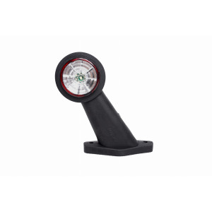 Lampa gabarit led 118x133x45mm alba, rosie cu suport de fixare marca fristom - Lampa gabarit  rotunda cu suport de fixare 12V / 24V LED lumina alba, rosie flash simplu coeficient impermeabilitate IP68 da cablu inclus conectori QS150