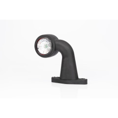Lampa gabarit led 118x130x45mm alba, rosie cu suport de fixare marca fristom - Lampa gabarit  rotunda cu suport de fixare 12V / 24V LED lumina alba, rosie flash simplu coeficient impermeabilitate IP68 da cablu inclus conectori QS150