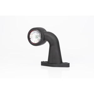 Lampa gabarit led 118x130x45mm alba, rosie cu suport de fixare marca fristom - Lampa gabarit  rotunda cu suport de fixare 12V / 24V LED lumina alba, rosie flash simplu coeficient impermeabilitate IP68 da cablu inclus conectori QS150