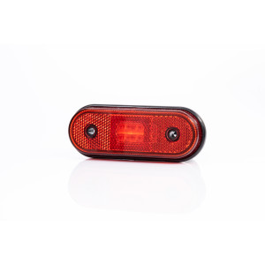 Lampa gabarit led 120x46x18mm rosie marca fristom - Lampa gabarit  dreptunghiulara fara suport de fixare 12V / 24V LED lumina rosie flash simplu coeficient impermeabilitate IP68 da cablu inclus conectori QS150