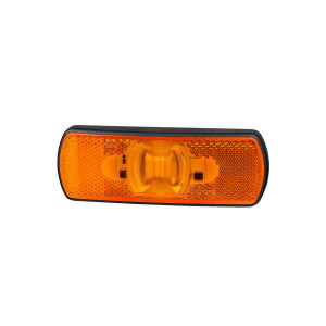 Lampa gabarit led 122x44x16mm portocaliu cu suport de fixare marca horpol - Lampa gabarit  dreptunghiulara cu suport de fixare 12V / 24V LED lumina portocaliu flash simplu coeficient impermeabilitate IP68 da, 0.5m cablu inclus