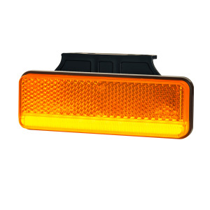 Lampa gabarit led 102x49x29mm portocaliu cu suport de fixare marca horpol - Lampa gabarit  dreptunghiulara cu suport de fixare 12V / 24V LED lumina portocaliu flash simplu coeficient impermeabilitate IP68 da, 0.5m cablu inclus