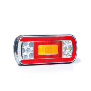 Lampa spate cu 6 functii led 220x100x50.5mm fristom - Lampa spate  cu LED dreptunghiulara cu 6 functii, dimensiuni 220x100x50.5 mm