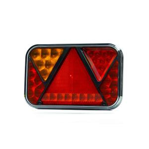 Lampa spate cu 6 functii led 200x130x50mm fristom - Lampa spate  cu LED dreptunghiulara cu 6 functii, dimensiuni 200x130x50 mm