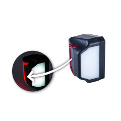 Lampa iluminare numar inmatriculare 0.5m 2x0.75mm cu led marca horpol - Lampa numar dreptunghiulara cu lumina de pozitie 12V / 24V LED cu iluminare numar 74x70mm IP68 0.5m cablu inclus