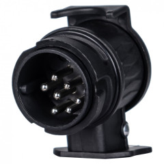 Adaptor priza remorca 13pini/ 7pini din plastic - Adaptor universal de la priza cu 13 pini la stecher cu 7 pini marca Mykamar conector 1 tip 13 pini conector 2 tip 13 pini plastic
